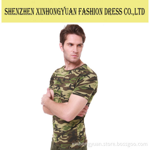 newest design short sleeve custom camo t shirt